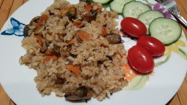 плов с мидиями