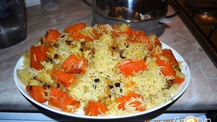 Плов с тыквой в мультиварке