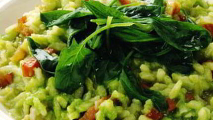 Плов со шпинатом