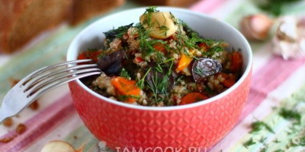 Рецепт постного плова с грибами в мультиварке