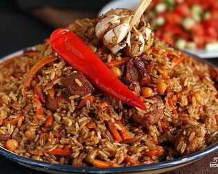 Узбекский плов с нутом