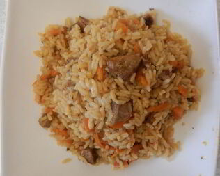 Вкусный плов со свининой