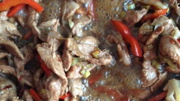 фрикасе из утки с киноа