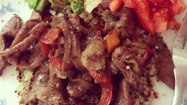 фрикасе из утки с киноа