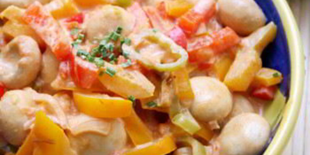 Рецепт грибного рагу с томатами