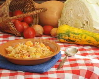 Кабачки с картошкой помидорами