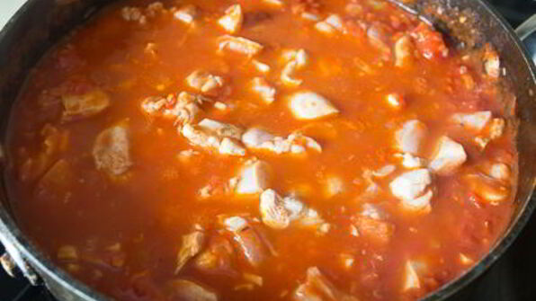 куриное рагу со шпинатом