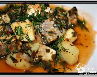 Ленивое рагу с рыбой