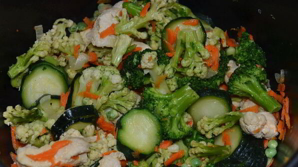 овощное рагу с куриной грудкой