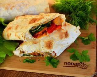 Овощное рагу в лаваше