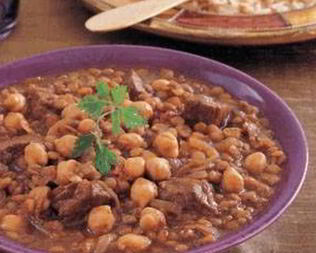 Рагу из чечевицы с мясом баранины