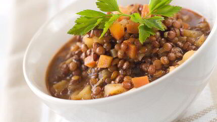 Рагу из чечевицы