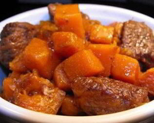 Рагу из говядины с тыквой и пивом