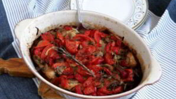 рагу из маринованного кролика с овощами и грибами