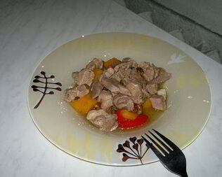 Рагу из овощей с бедром индейки