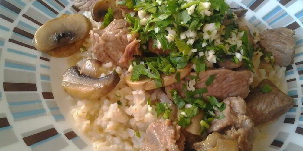 Рецепт рагу из телятины с грибами