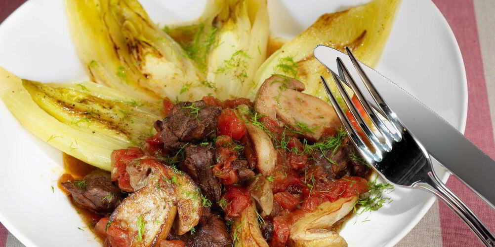 Рецепт рагу из утки с белыми грибами