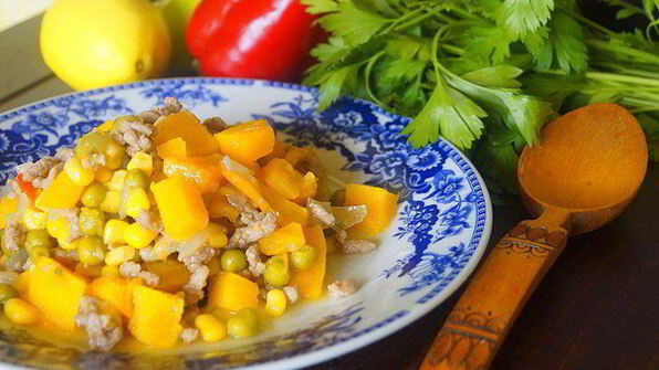 рагу с тыквой осенние краски