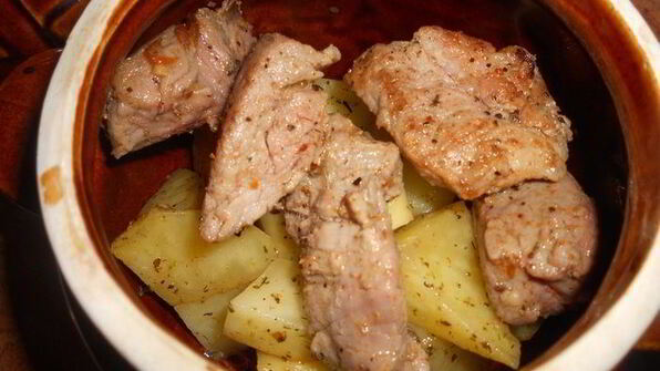 рагу в горшочке с грибами шиитаке