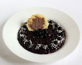 Чернично-кокосовое ризотто