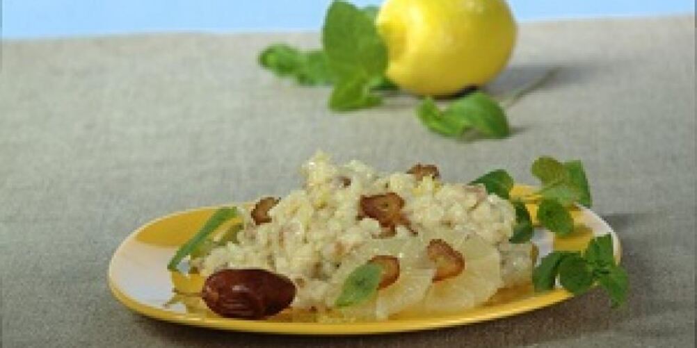 Рецепт лимонного ризотто с финиками