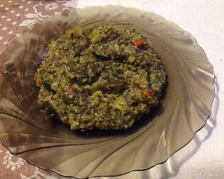 Ризотто из киноа с лесными грибами