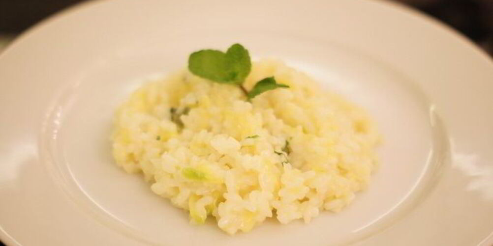 Рецепт ризотто с фенхелем, цукини и мятой