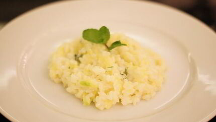 Ризотто с фенхелем, цукини и мятой