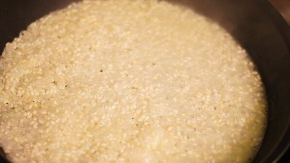 ризотто с фенхелем, цукини и мятой