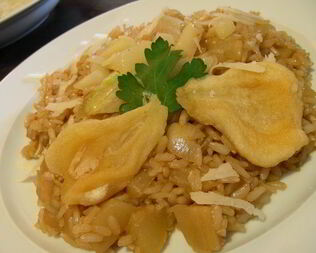 Ризотто с грушей и шампанским