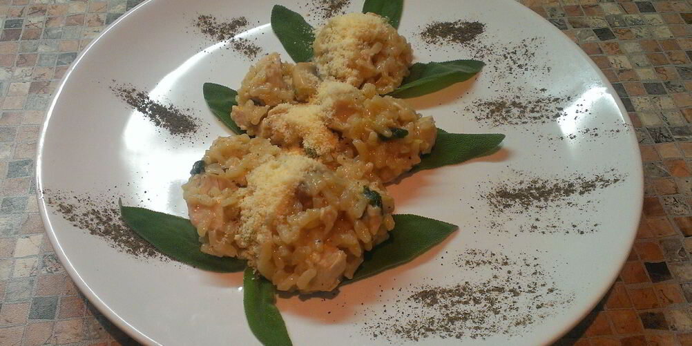 Рецепт ризотто с индейкой, грибами и шалфеем