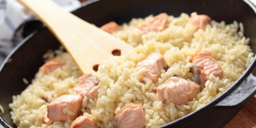 Рецепт ризотто с лососем