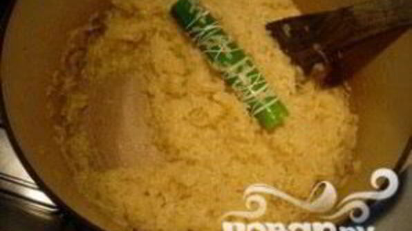 сливочное ризотто с кубиками овощей и семенами льна