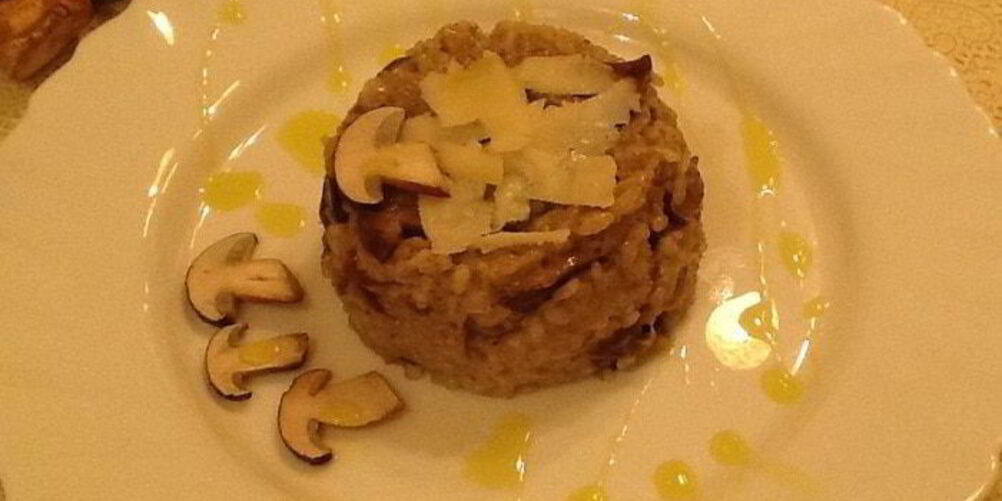 Рецепт сливочного ризотто с польскими грибами и пармезаном