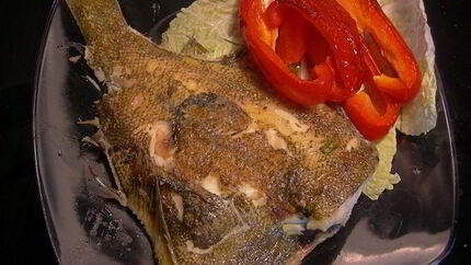 Камбала на гриле