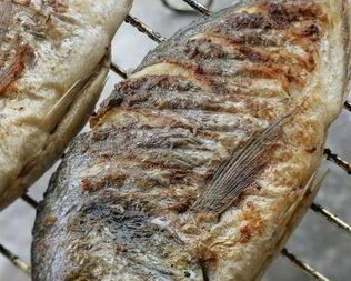 Маринованная дорада на гриле