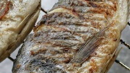 Маринованная дорада на гриле