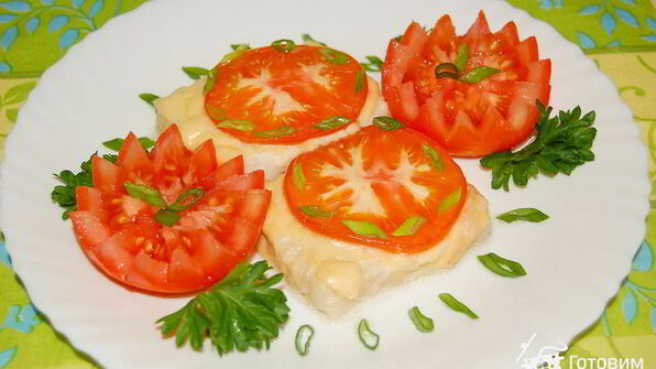 рыбное филе, запеченное с сыром