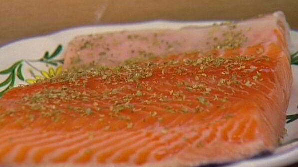 семга, запеченная с апельсинами