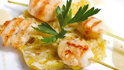 Шашлычки из трески с кокосовым карри