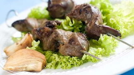 Шашлык из говяжей печени