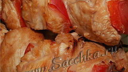 Шашлык из индейки в кефирном маринаде