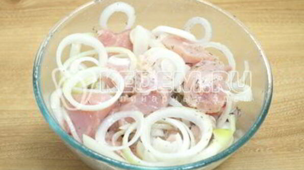 шашлык из курицы с корейкой