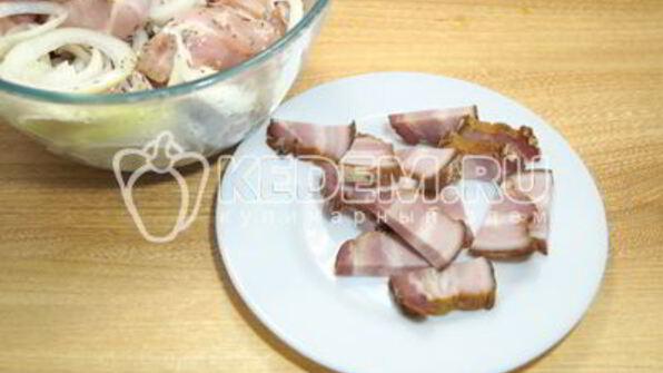 шашлык из курицы с корейкой