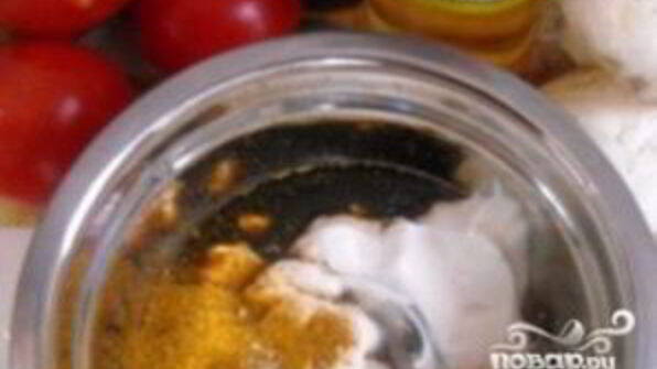 шашлык из курицы в майонезе