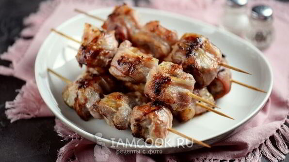 шашлык из свинины на сковороде