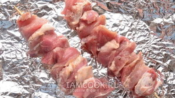 шашлык из свинины в фольге в духовке