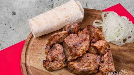 Шашлык из телятины в вине