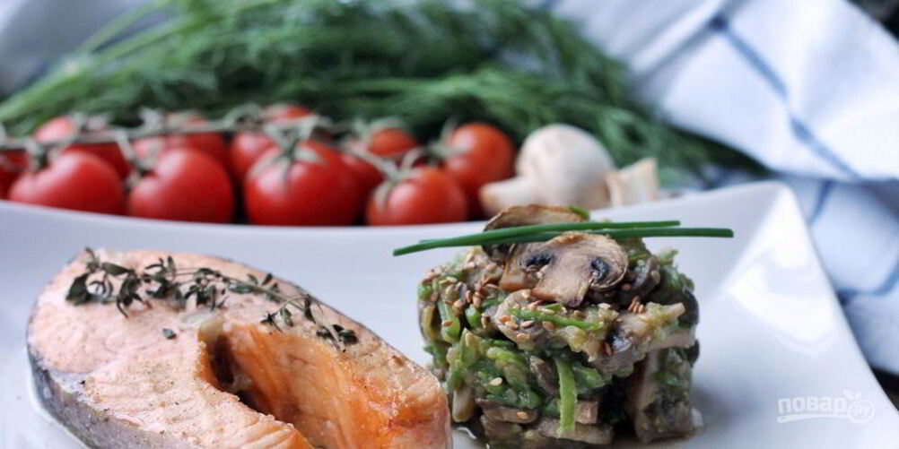 Рецепт гарнира к стейку из семги