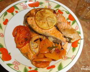 Стейк из семги в духовке